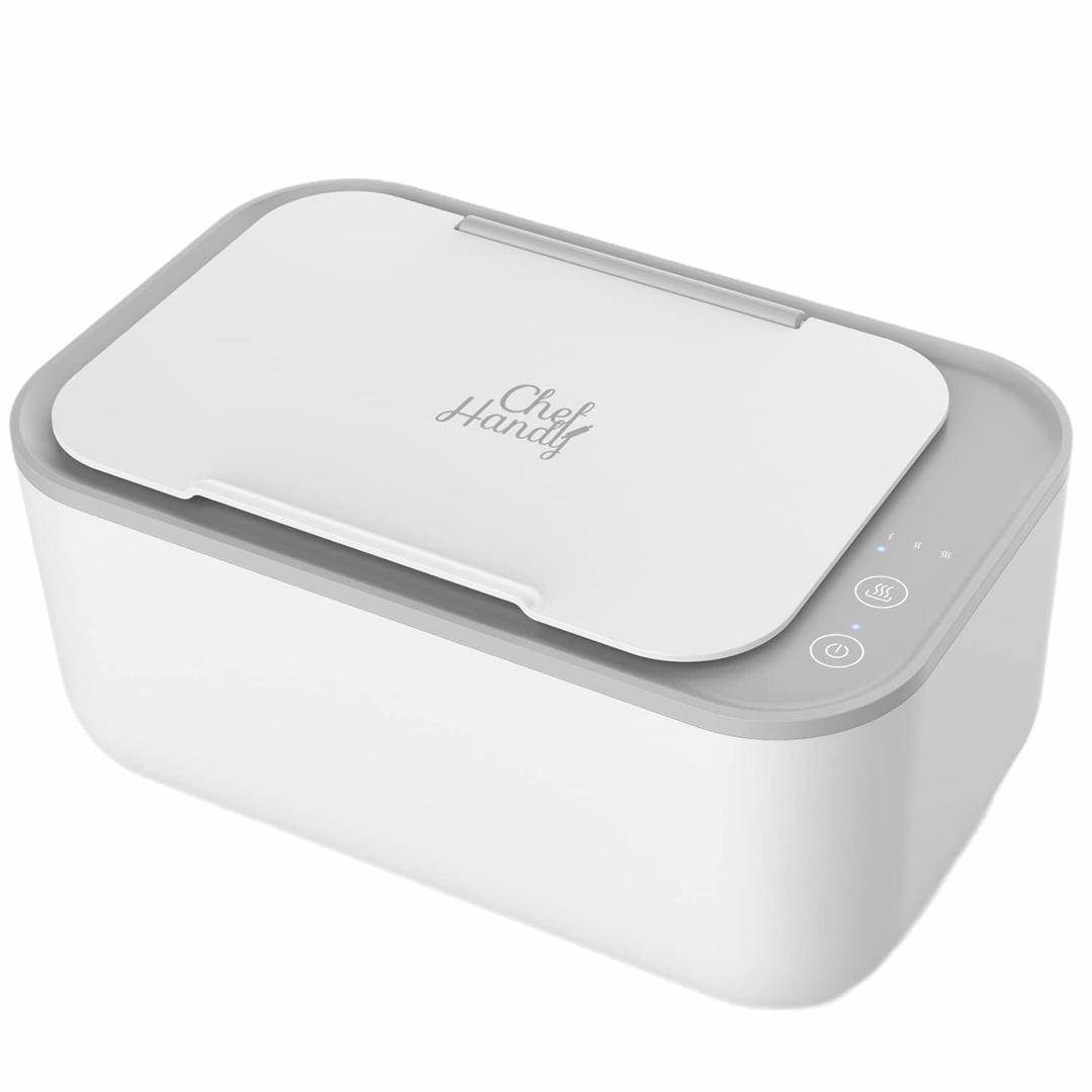 Baby Wipe Warmer, Wipe Warmer and Baby Wet Wipes Dispenser, Smart Precise Temperature Control Large Capacity Evenly Overall Heating Silence, Wipes Warmer for Babies Portable Wipe Warmer (White) (white)