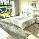 8x10 Abstract Area Rugs Washable: Living Room Rug Non-Slip Low Pile Large Throw Rugs for Bedroom Dining Room Soft Indoor Carpet for Modern Farmhouse Decor New Home(Green/Gold,8x10)