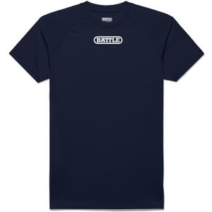 Battle Men's Team Short Sleeve Performance Tee (3X-Large, Navy/White)