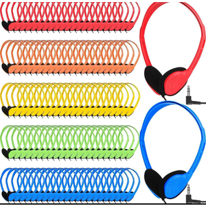 Tellegloww 150 Pcs Classroom Headphones Bulk Class Set Adjustable Wired School Wholesale Headphones Bulk Students on Ear Earphones with 3.5mm Jack for Children Gift, Teacher Supplies(Bright Color)