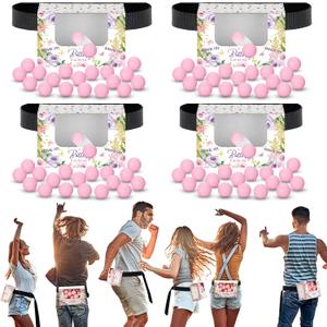 4 Sets Baby Shower Swing Shaking Balls Game Set Novelty Twerk Game Includes 40 Balls, Ribbon & Cardboard Boxes Bridal Shower Games for Outdoors Indoors(Butterfly,Purple)