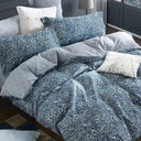 SLEEPBELLA Duvet Cover Set 600 Thread Count Cotton Bedding Set (Twin, Blue-Paisley)