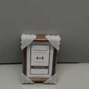 4x6 Premium Natural Walnut Wood Picture Frame, Handcrafted with Solid Wood Back & HD Tempered Glass, Rich Wood Grain, Matted for 3x5 Photos, Wall Mount or Tabletop Display (46)