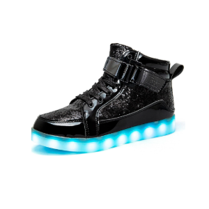 IGxx LED Light Up Shoes for Men USB Recharging High Top LED Sneakers Women Kids 46