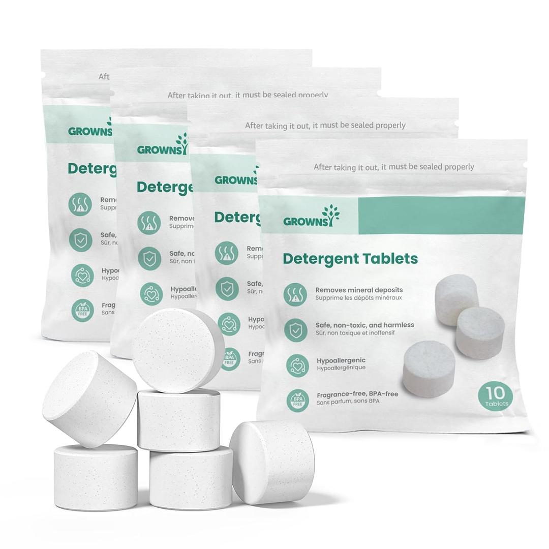 GROWNSY Detergent Washing Tablets 4 Pack for Momcozy, Baby Brezza Bottle Washer, Compatible with All Brands Baby Bottle Washers, Exp: 04/2027