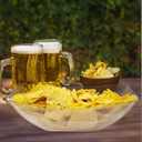 R-kay 6 Pack Extra Large Gold Glitter Serving Bowl - 128 Ounce Gold Plastic Serving Bowls For Entertaining - Plastic Bowls For Salads And Snacks - Disposable bowls For All Occasions