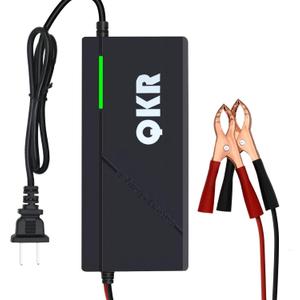 12V Lithium Battery Charger 14.6V 10A LiFePO4 Battery Charger, 3-Stage Smart Charger with LED Indicator, Multi-Protection, High Charging Efficiency, Special for 12V Lithium Iron Phosphate Battery