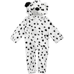 HollyHOME Baby Romper Dalmatians Puppy Cosplay Costume - Cuddly Dog Toddler One-Piece Jumpsuit Animal Clothing, 6-12months