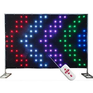LED Vision Curtain LED Pixel Light P18 2x3M DMX512 for Mobile DJ Band Club Wedding Stage Backdrop