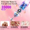 Nail Drill Professional 35000RPM Drils Nail Electric Nail File Nails Drill with 100pcs Sanding Bands and Nail Drill Bits for Acrylic, Gel Nail Manicure & Pedicure