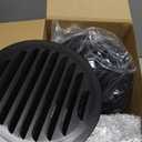 Zonon 8 Pcs Stainless Steel Soffit Vents 6 Inch Round Dryer Vent Cover with Mesh Screen for Home Outdoor Bathroom Wall Ceiling Outside Exterior Exhaust Black