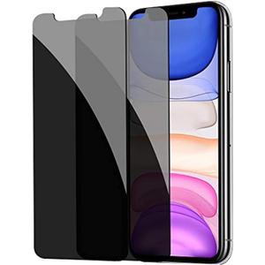 [2 Pack] Privacy Screen Protector for iPhone 11/XR, YMHML Tempered Glass Anti-Spy Bubble Free Case Friendly Easy Installation Film for iPhone 11/XR 6.1 Inch