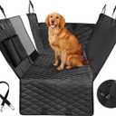 Vailge Dog Seat Cover for Back Seat, 100% Waterproof with Mesh Window, Scratch Prevent Anti-slip Dog Car Hammock, Standard (Black)