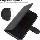 Wanyuexes Case for Redmi Note 12 5G Case/Poco X5 5G 22111317I Wallet Case with Tempered Glass Screen Protector, Leather Flip Credit Card Holder Stand Phone Cover for Xiaomi Redmi Note 12 5G Black