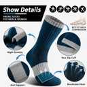 Nimalpal Wool Socks for Women - Hiking Womens Socks 5 Pairs, Thermal Sock for Men & Women Winter Warm Moisture Wicking