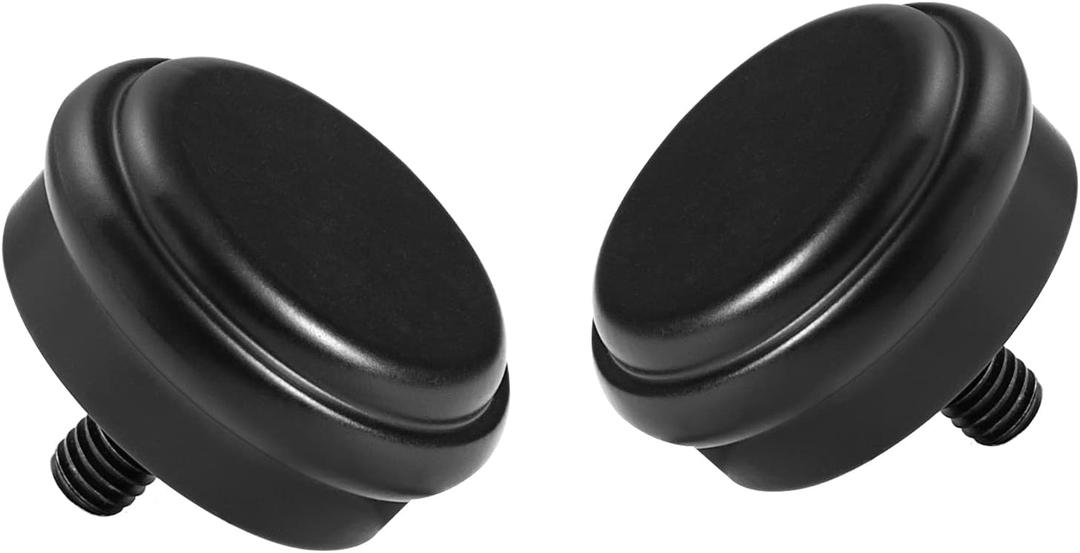 End Cap Finials for 1 Inch Curtain Rods 2 Pcs, Black