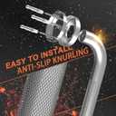 Satin Brushed Nickel Shower Grab Bars 24 Inch w/Anti-Slip knurled Grip, iMomwee Stainless Steel Wall Mount Bathroom Safety Balance Handrail, Handicap Elderly Senior Assist Textured Grab Bar Handle