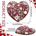 Valentine Bathroom Rug Heart Love Bird Valentines Door Mat 30 x 30 Inch Vintage Valentine Bath Decor Non Slip Welcome Floor Door Mat Casual, Low Pile, Kitchen Indoor Outdoor Home Bedroom Decoration