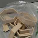 8 Pcs 5.5 Inch Honeycomb Cupcake Stand Cake Farmhouse Hexagon Display Holder Hexagonal Wood Cupcake Stand Floating Table Sign with Wooden Bee for Baby Shower Birthday Party Table Decorations (Original)