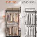 CASAMAYA Clothes Rack, Portable Closet, 80.7 Inch Extra Large Capacity Wardrobe Closet, Clothes Storage Organizer with Shelves and 5 Hanging Rods, Easy to Assembly, Black PCT036B01, 80.7"L x 16.9"W x 77.6"H