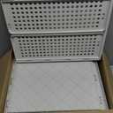 5 Pack Stackable Closet Storage Basket - Stackable Storage Bins, Multifunctional & Foldable Closet Organizer Waterproof, Wardrobe Cupboard Space-Saving Hat Storage Drawer Organizer, White