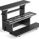 3 Tier Black Display Shelves for Vendors, Cupcake, Soap, Candles, Glasses, Jars, Store Product Retail Display Stands for Vendor Events, Crafts Shows, Jewellery Farmers Market Stand (straight)