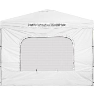 10x10 Replacement Canopy Top with Mesh Window Sidewalls for Pop Up Canopy Tent, Silver Coated White (1pcs Sidewall & 1pcs Top Cover Only)
