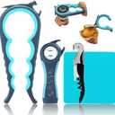 Otstar Jar Opener & Bottle Opener Set for Weak Hands - Multi-Function Kitchen Opener Tool for Seniors with Arthritis, Elderly - Includes Jar Lid Gripper Pad, Corkscrew Opener