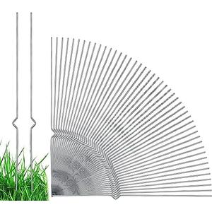 Tatuo 100 Pcs Yard Sign Stakes Heavy Duty 16.5'' Wire Yard Stakes Alternative to H Frame Metal Reusable Sign Holder for Spring Summer Lawn Corrugated Plastic