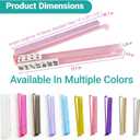 18.7inch Mahjong Racks with Pushers and Bag Set of 4 All-in-One Tile Rack | Clear Acrylic Mahjong Tile Holder for American Mahjongg Accessories and Mahjong Night Gifts,Gift-Ready Packaging,Pink, Standard