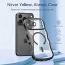 3 x for iPhone 17 Pro Max Case: [Cute Wave Frame][Fit for MagSafe] Military Drop Shockproof Protection, Camera Protective Glossy Slim Magnetic Wavy Phone Cover for Women Girls 6.9'', Clear/Black