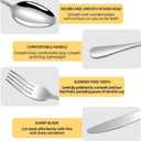 20 Pcs Silverware Set, Stainless Steel Flatware Set for 4, Kitchen Tableware, Cutlery Utensil Include Knives, Forks, Spoons, Dishwasher Safe