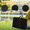 4/6 Foot Folding Table Storage Bag, Kovshuiwe Waterproof Heavy Duty Large Carrying Bag for Folding Tables, Picnic/Camp Tables Cover with Durable Zipper & Shoulder Strap,25"D X 25"W X 4.7"H,Bag Only