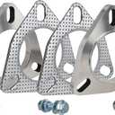 2.5 Inch 3 Bolt Exhaust Flange and Gasket,Stainless Steel Exhaust Flange Connection Set with Flange Bolts and Nuts(63mm)