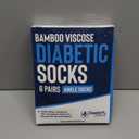 Doctor's Select Viscose Bamboo Ankle Diabetic Socks for Women and Men - 6 Pairs | Super Soft, Non Binding, Loose Wide Top (Medium)