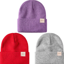 Toddler Beanie Kids Winter Hats Infant Warm Knit Cap Newborn Winter Warm Hat for 0-36 Month Boys Girls 2 Pack