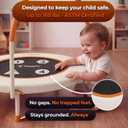 Happin 36'' Toddler Trampoline Indoor, Foldable Mini Trampoline for Kids Ages 2-6, ASTM Certified, Adjustable Handle, Safety Pad for Indoor & Outdoor, Baby Trampolines, for Boy & Girl