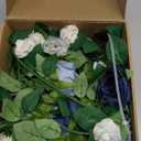 CHILDWEET Artificial Flower Garland Rose Vine with Blue Faux Roses Hanging Wedding Floral Vines Garland for Outdoor Party Table Decor and Anniversary Celebration