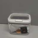 Brown Sugar Container Airtight, Brown Sugar Keeper Storage Container with Spoon and Terracotta Savers for Softening, Stackable One-Touch Opening 1.3Qt(42Oz/1.2L)