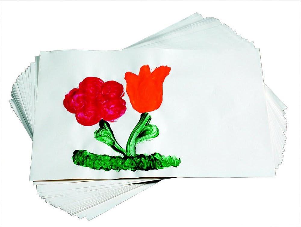 School Smart Finger Paint Paper, 60 lb, 16 x 22 Inches, White, 500 Sheets