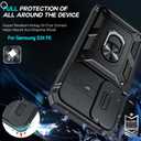 2 x LeYi for Samsung Galaxy S24-FE Case: [ ] Samsung S24 FE Case with S24FE Screen Protector X2 & Magnetic Stand, Military-Grade Cell Galaxy S 24 FE Phone, Black