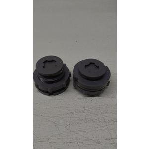 JoyTube 1.25 Female PVC Bulkhead Fitting with Plug Silicon Seal Gasket Water Tank Connector for 2.5 Inch Hole Saw Rain Barrels, Aquariums Pack of 2