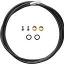 2000mm Bicycle Hydraulic Disc Brake Hose Kit for Shimano BH90 System,Red/Gold/Silver (Silver)