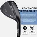 PGF Golf Mustang Forged High Toe Golf Sand Wedge Set for Men[52 Degree/RH/Black]