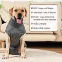 HEYWEAN Full Body Dog Diaper with a Puppy Nappies Physiological Dog Surgery Recovery Suit for Male Female Dogs (Grey)