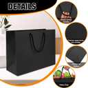 MUIIGOOD Gift Bags With Handles Paper Gags Medium Bulk For Party Shopping Birthday Wedding (6Pcs Black-35 * 26 * 13cm)