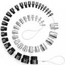 Nut and Bolt Thread Checker, Bolt Size Finder, 45 Male/Female Thread Gauges (24 Inch & 21 Metric) Thread Checker Standard and Metric, Bolts and Nut Identifier Gauge