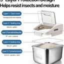 316 Stainless Steel Rice Container, 20 lb/11L airtight rice storage