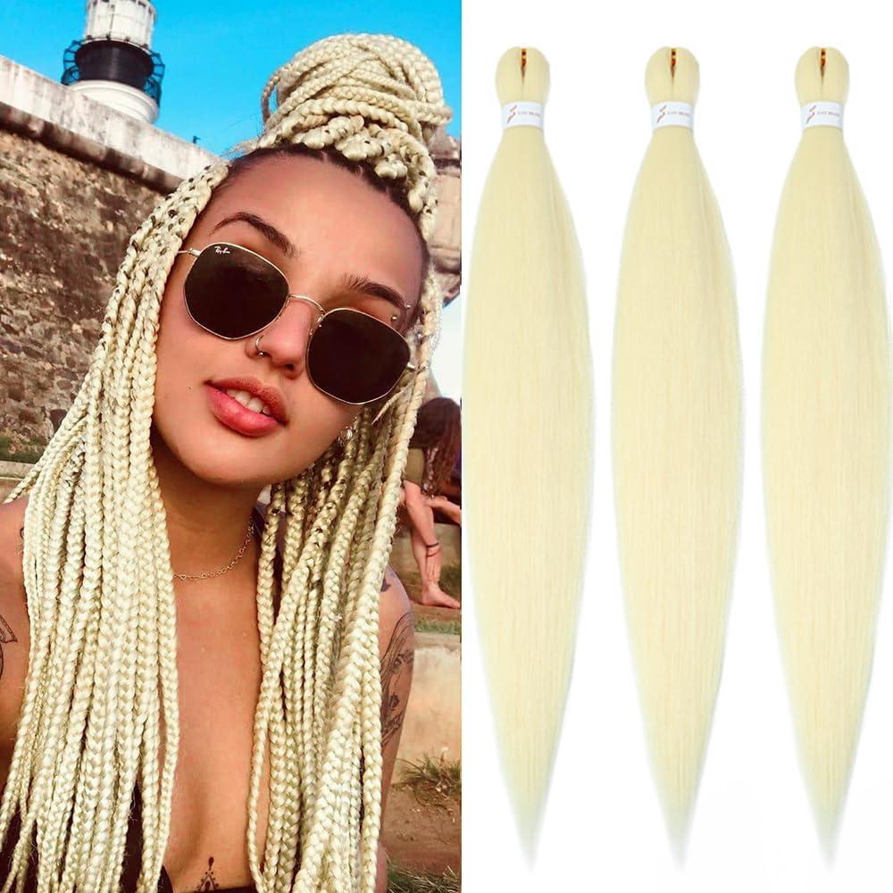 2 x 26 Inch 3 Pack Pre Stretched Braiding Hair