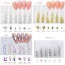 Nail Charms Rhinestones Kit Flatback: 1660PCS Crystal 3D Colorful Star Decorations for Nail Decoration, Press-On Nail Art for Party, Festival & Rave Looks